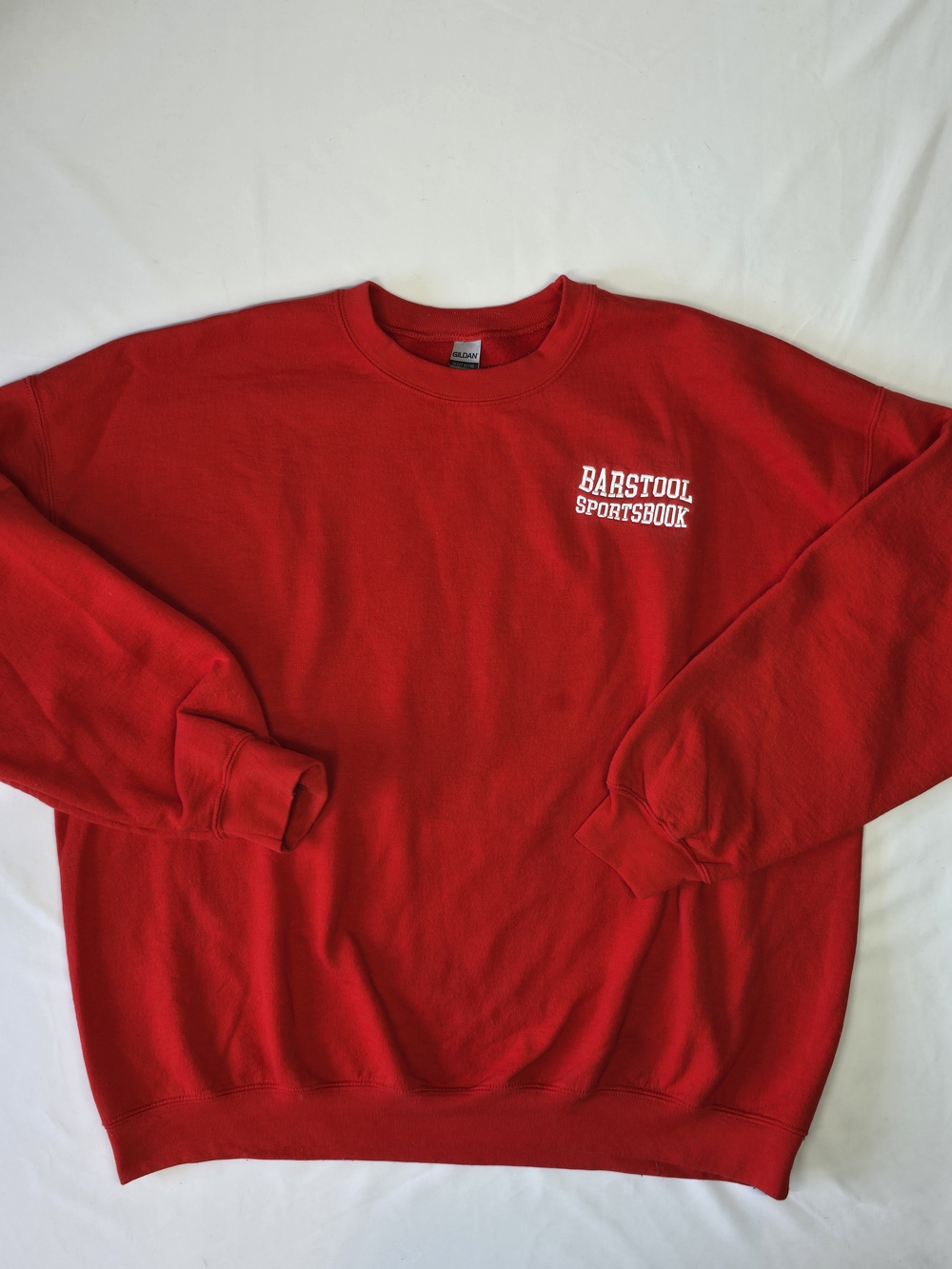 Barstool Sportsbook Red Crewneck Sweatshirt 2XL Discontinued